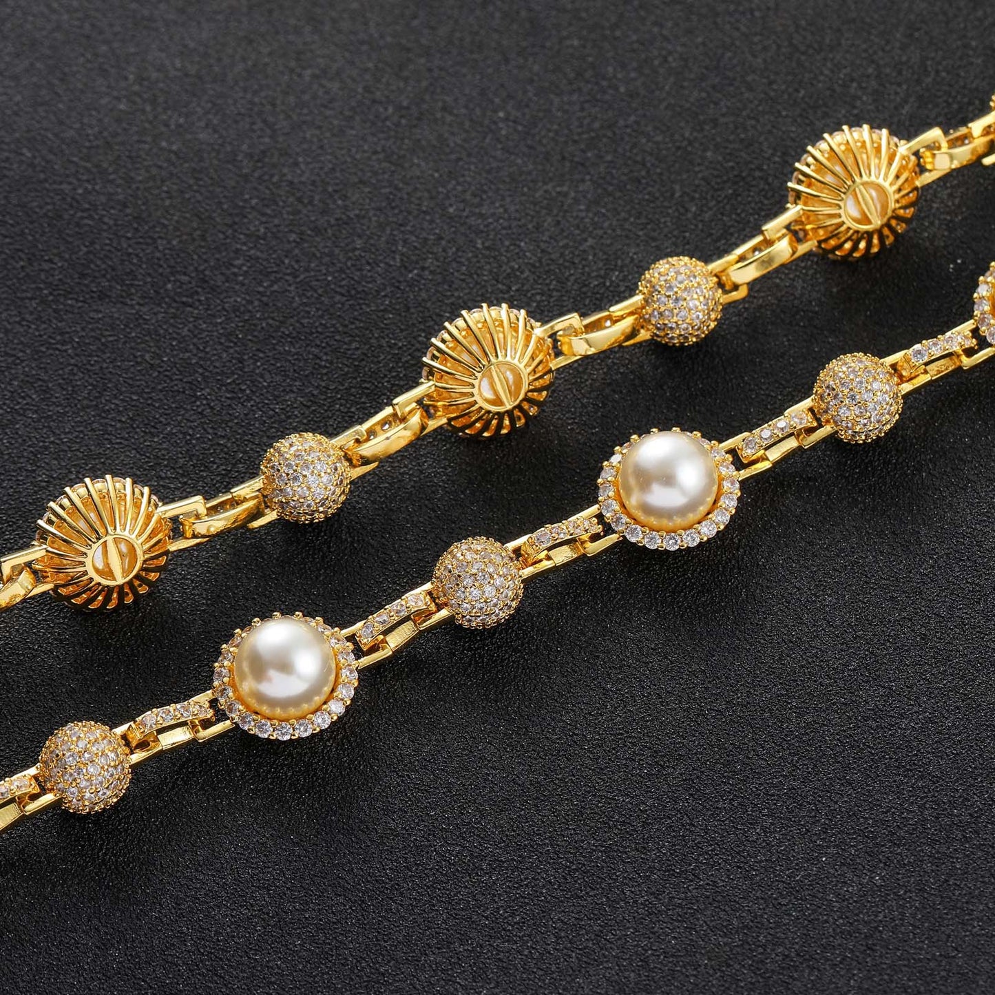 Diamond Pearl Bracelet