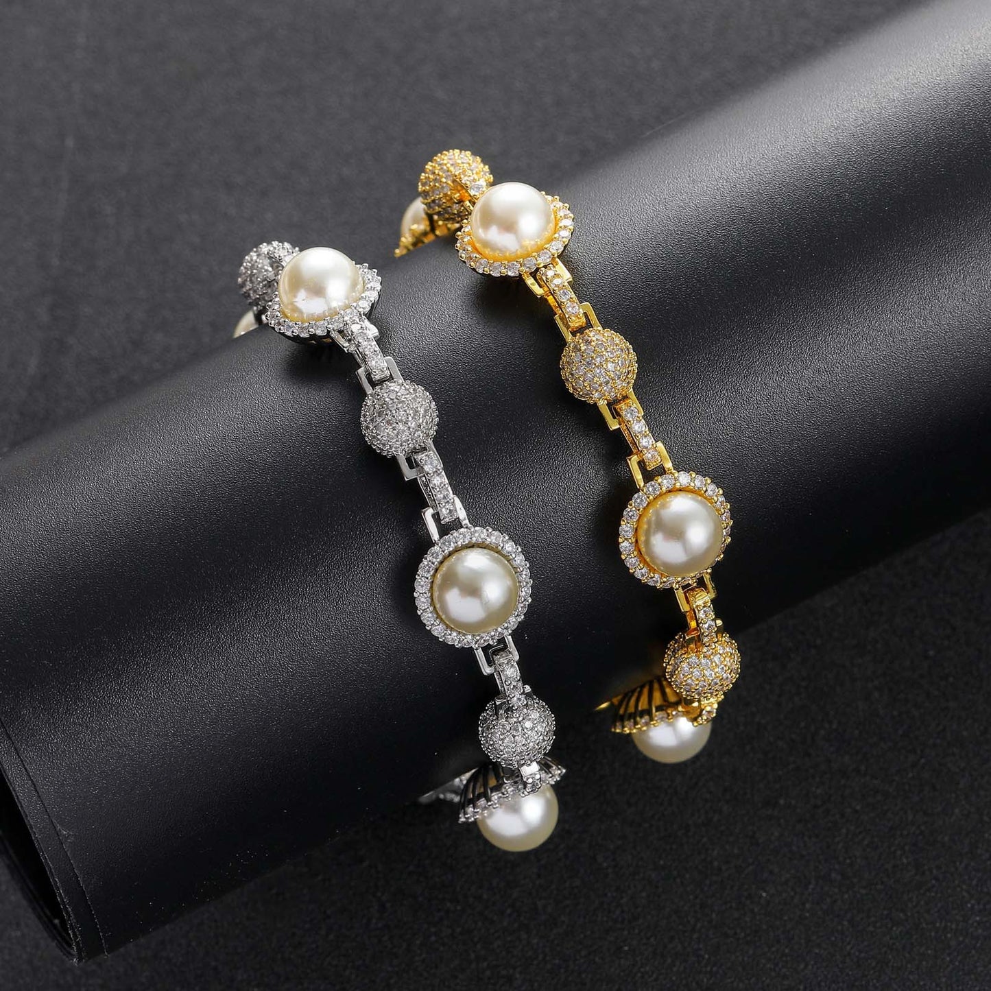 Diamond Pearl Bracelet