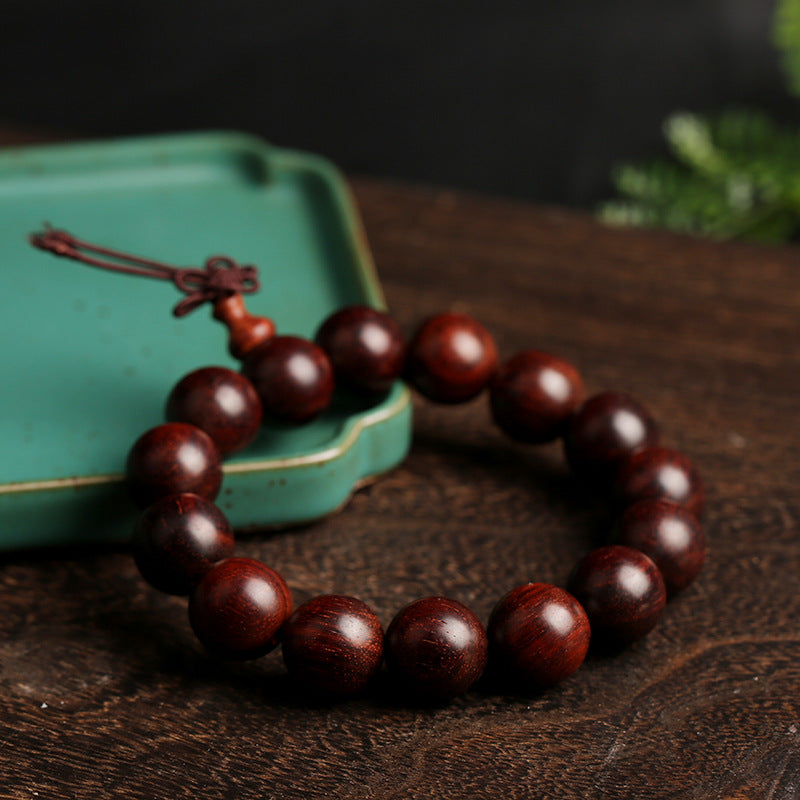 Pterocarpus Santalinus Prayer Beads Bracelet 1.6 Beads for Men