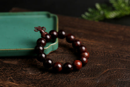 Pterocarpus Santalinus Prayer Beads Bracelet 1.6 Beads for Men