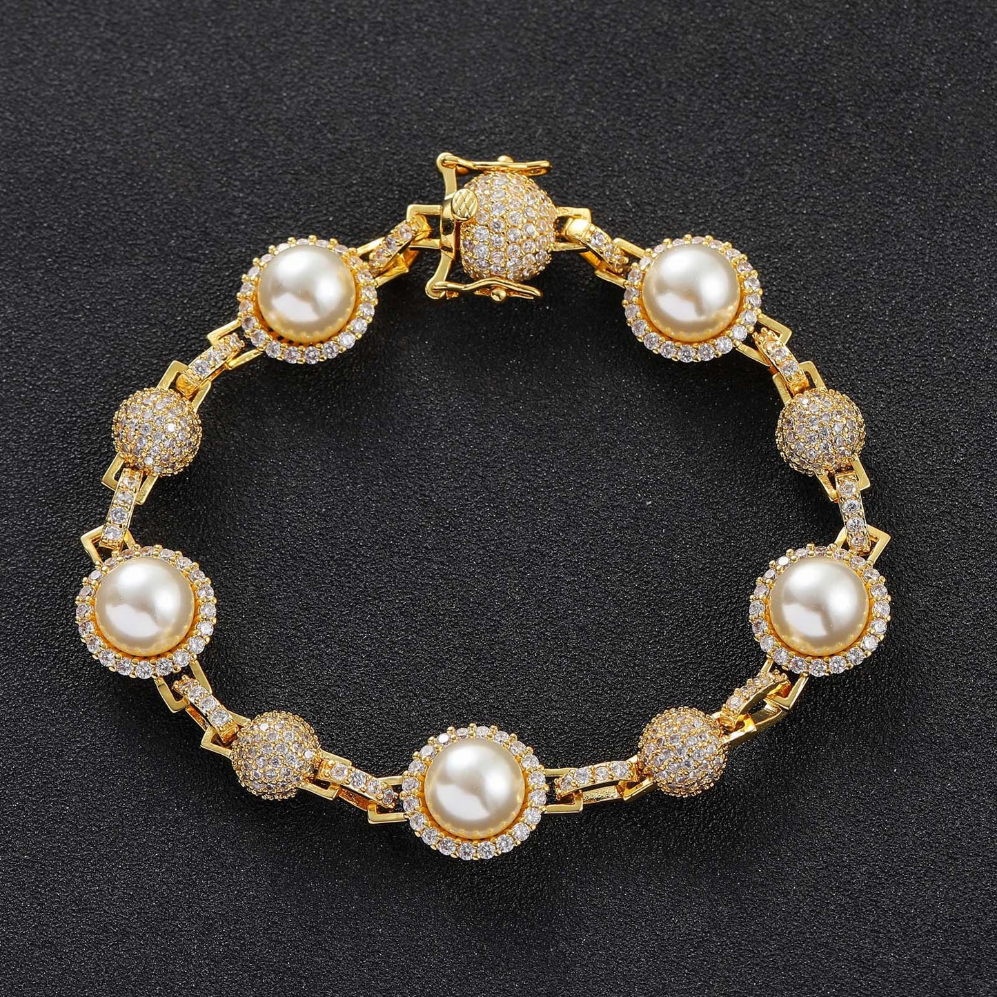 Diamond Pearl Bracelet