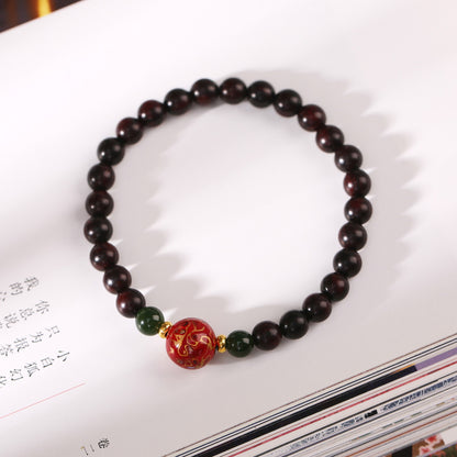 Natural Pterocarpus Santalinus Bracelet Authentic Old Materials Sandalwood Beads Bracelet