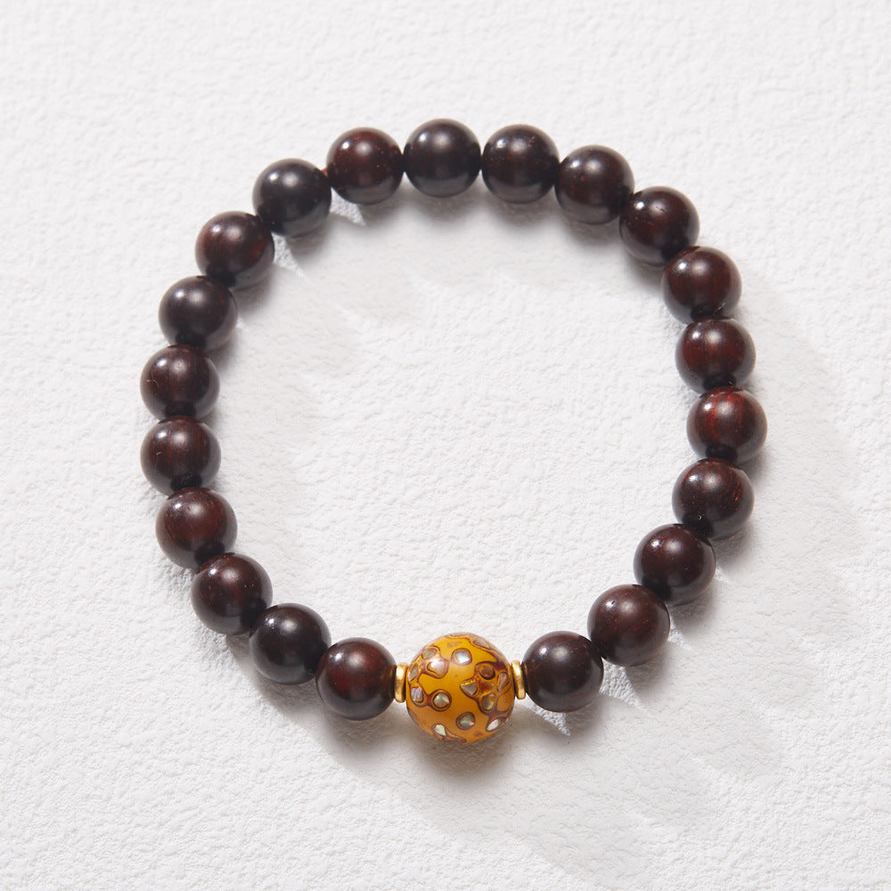 Natural Pterocarpus Santalinus Bracelet Authentic Old Materials Sandalwood Beads Bracelet