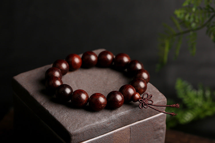 Pterocarpus Santalinus Prayer Beads Bracelet 1.6 Beads for Men