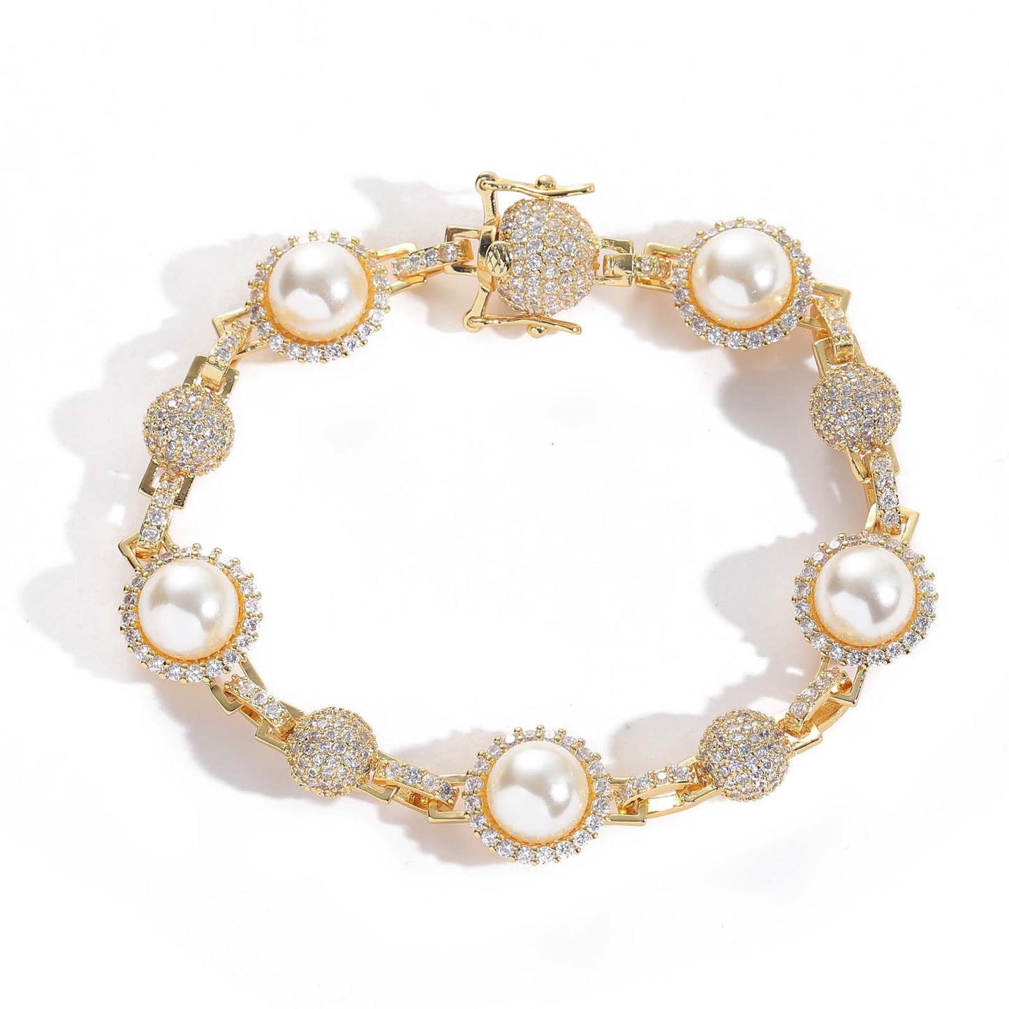 Diamond Pearl Bracelet